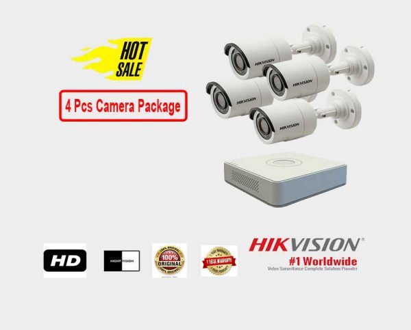 Hikvision (4 Pcs CC Camera Package )